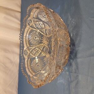 IMPERIAL GLASS-OHIO  "Fashion Clear"  Round Bowl 11" dia.